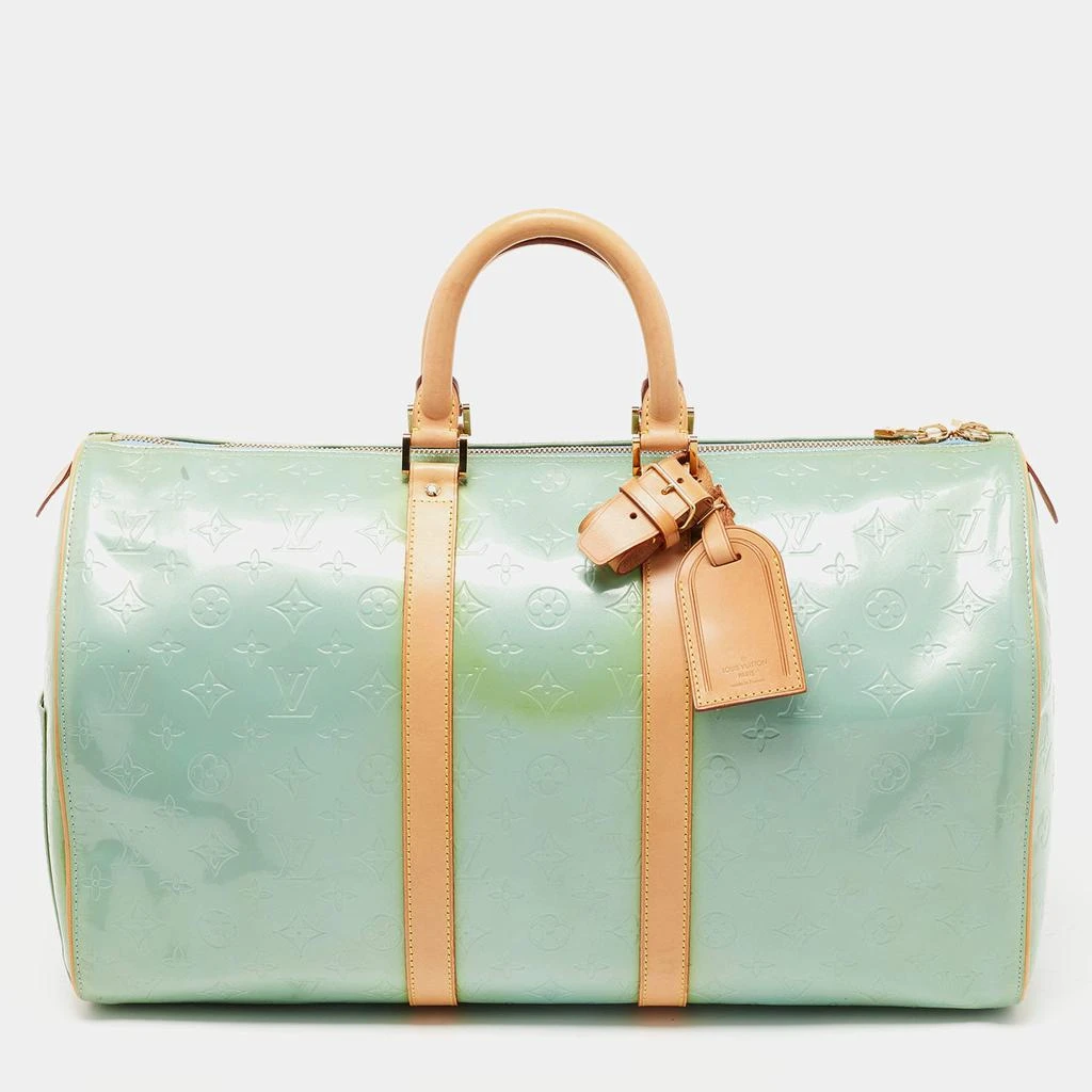 商品[二手商品] Louis Vuitton|Louis Vuitton Baby Blue Monogram Vernis Keepall 45 Bag,价格¥6513,第1张图片