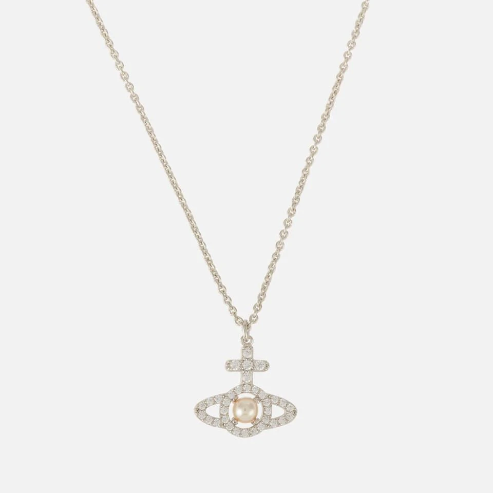 商品Vivienne Westwood|Vivienne Westwood Olympia Pearl And Crystal Platinum Necklace,价格¥916,第1张图片