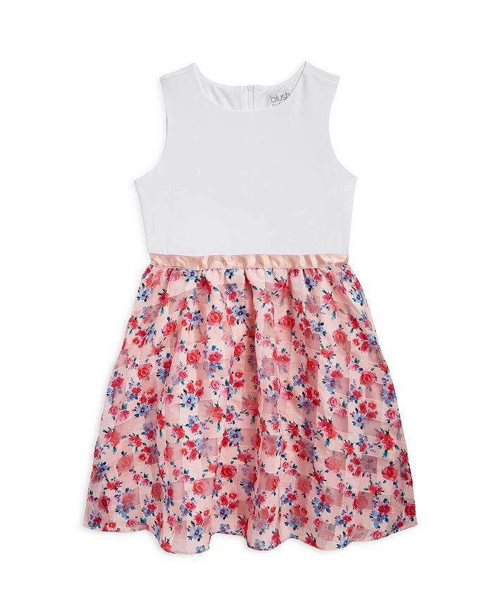 商品Us Angels|Girls' Fit & Flare Floral Print Dress - Big Kid,价格¥276,第1张图片