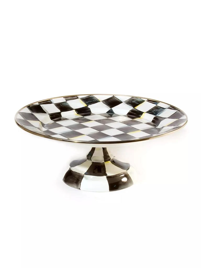 商品MacKenzie-Childs|Courtly Check Enamel Pedestal Platter,价格¥888,第1张图片