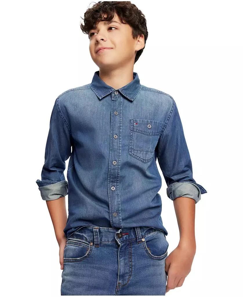 商品Tommy Hilfiger|大男童长袖牛仔衬衣,价格¥315,第2张图片详细描述