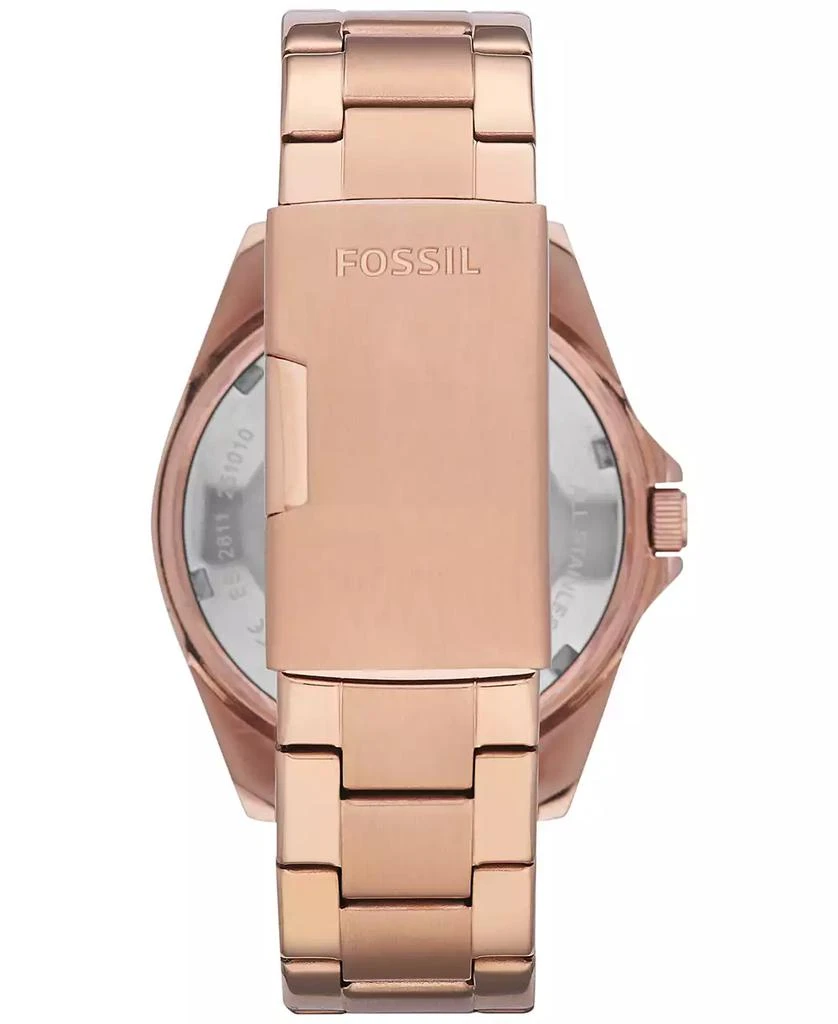 商品Fossil|Women's Riley Rose Gold Plated Stainless Steel Bracelet Watch 38mm,价格¥636,第3张图片详细描述