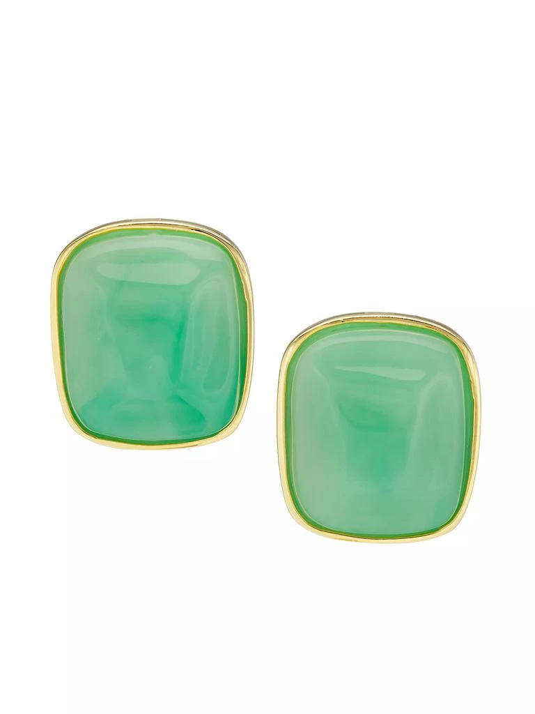 商品Kenneth Jay Lane|Faux Ming Jade Rectangular Clip-On Earrings,价格¥660,第1张图片