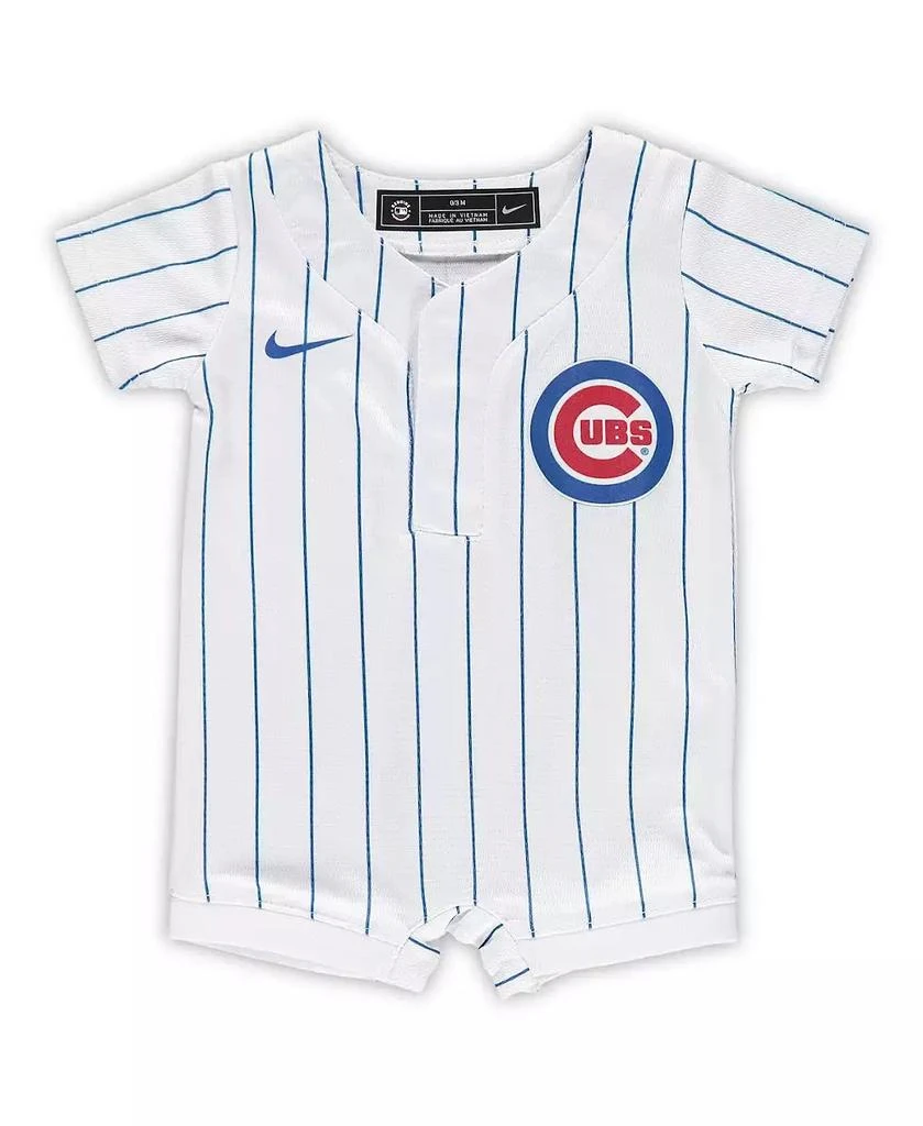 商品NIKE|Newborn and Infant Boys and Girls White Chicago Cubs Official Jersey Romper,价格¥297,第1张图片