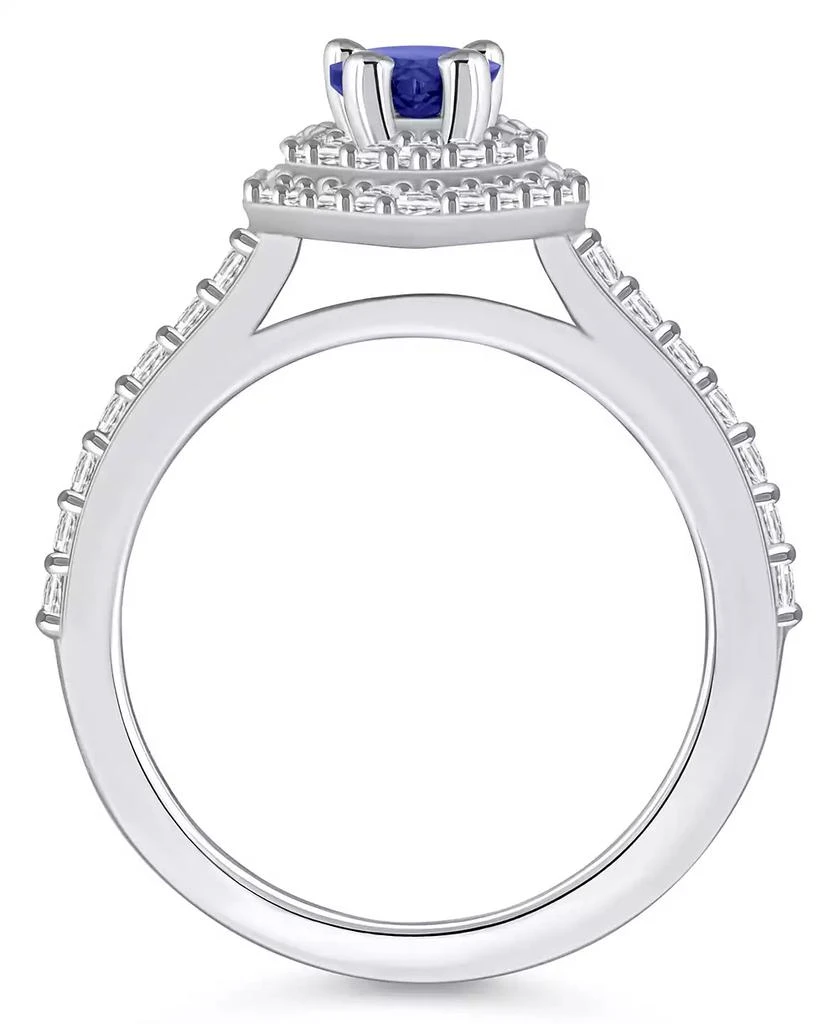 商品Macy's|Tanzanite (7/8 ct. t.w.) & Diamond (5/8 ct. t.w.) Pear Halo Statement Ring in 14k Gold,价格¥37409,第3张图片详细描述