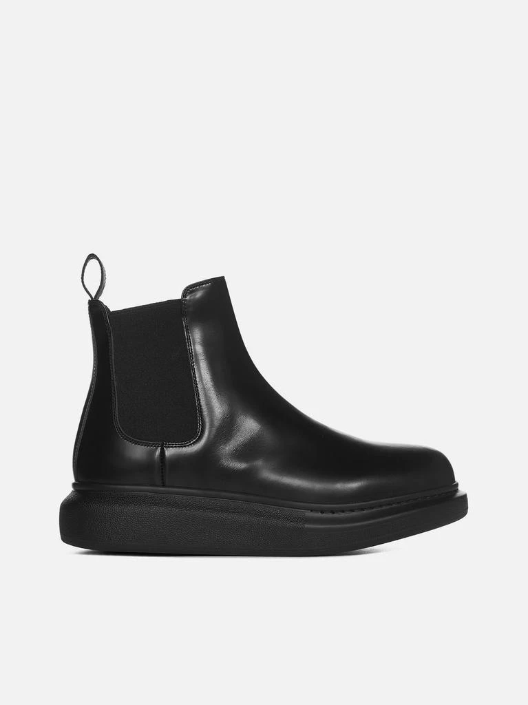 商品Alexander McQueen|Hybrid Chelsea leather boots,价格¥1684,第1张图片