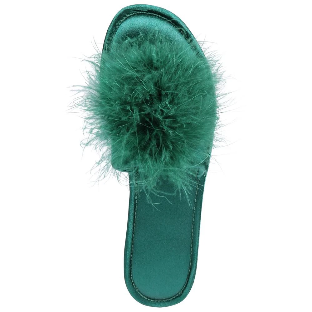 商品INC International|Women's Satin Pom Slide Boxed Slippers, Created for Macy's,价格¥96,第4张图片详细描述