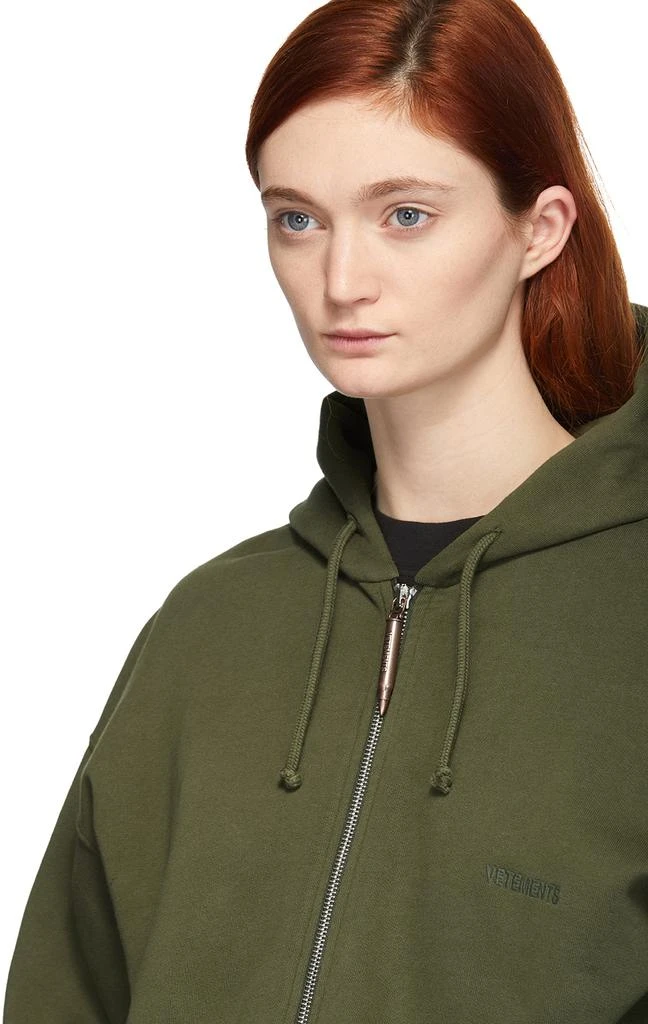 商品Vetements|Khaki Elbow Holes Zip-Up Hoodie,价格¥2011,第4张图片详细描述
