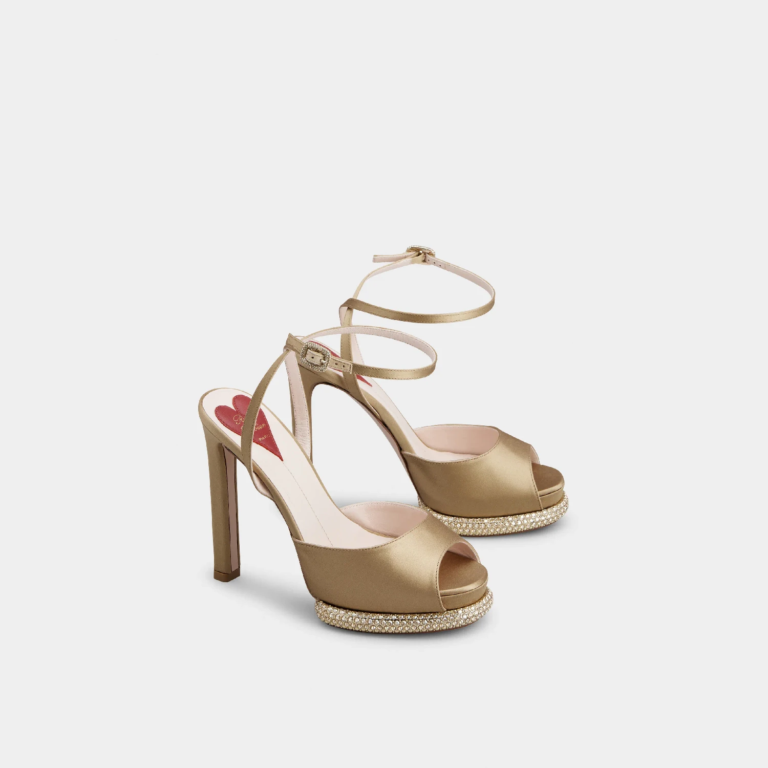 【预售】 ROGER VIVIER 25春夏 女士 高跟凉鞋 Viv' Choc丝缎厚底凉鞋 RVW73338620RS0C603  商品