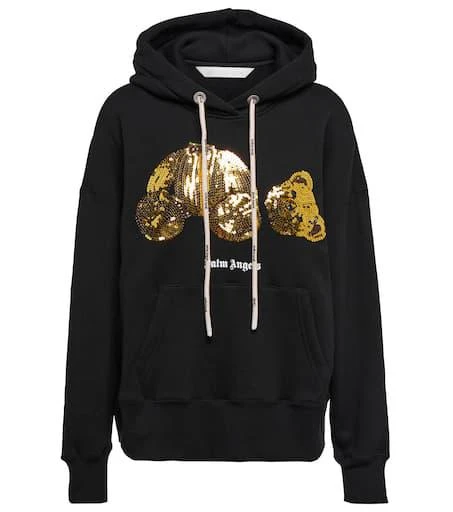 商品Palm Angels|Sequined cotton hoodie,价格¥4230,第1张图片