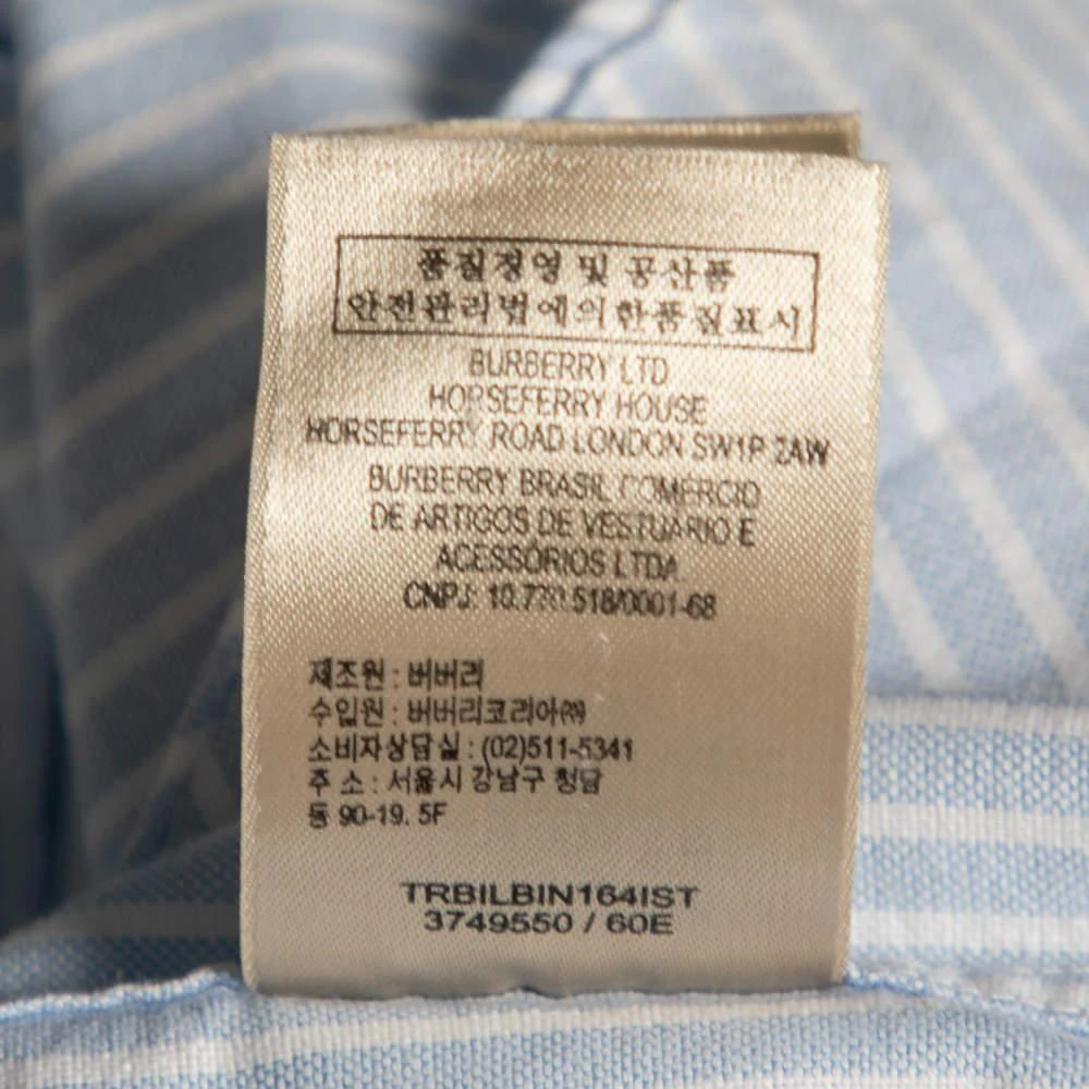 Burberry Brit Blue Striped Cotton Button Front Shirt S 商品