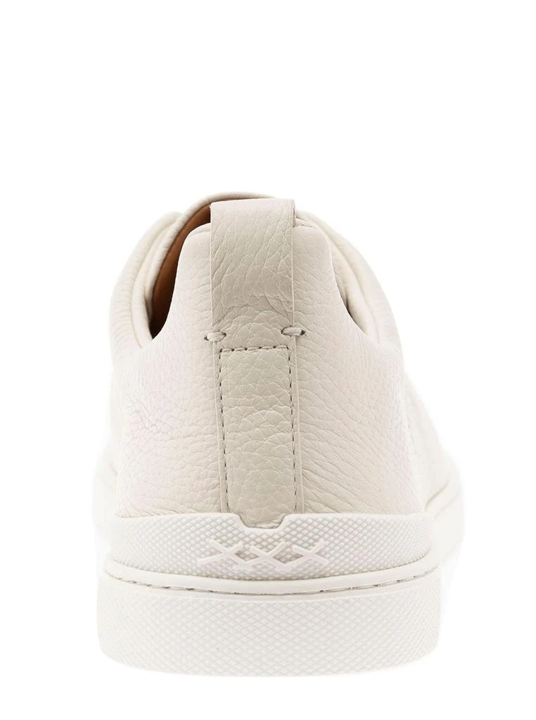 商品Zegna|Triple Stitch Sneakers Without Laces in White Leather Man Z Zegna,价格¥4011,第4张图片详细描述