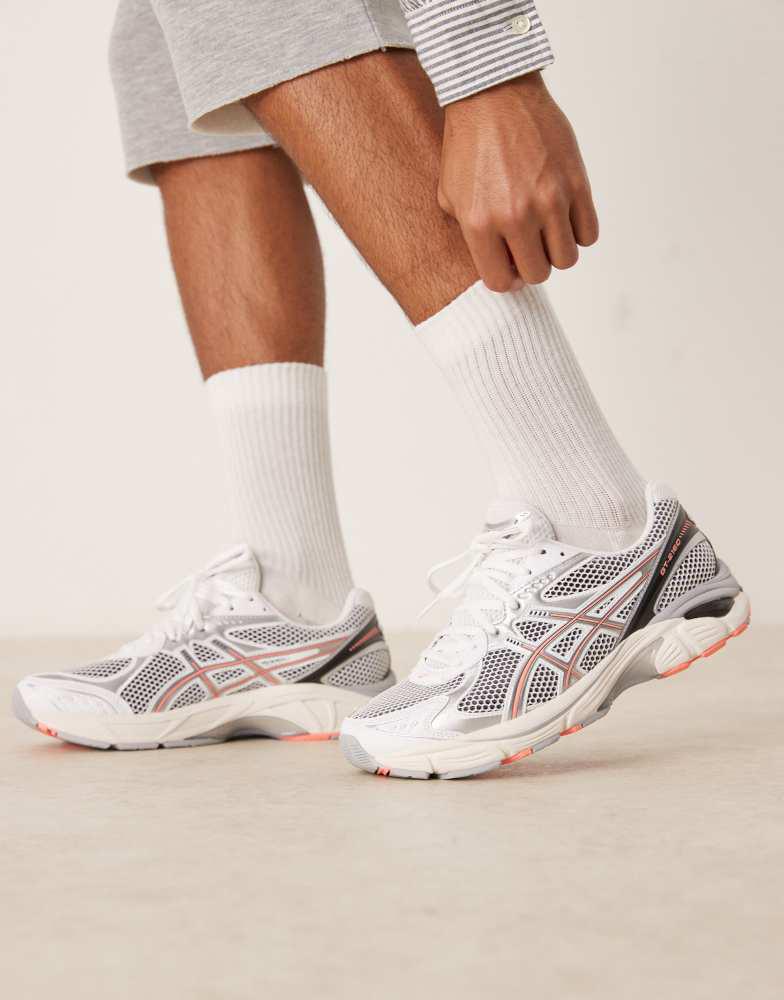 Shop Asics GT-2160 trainers in white and sun coral on Sale  display picture 3