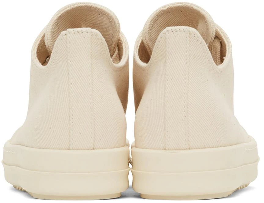 商品Rick Owens|Beige Denim Low Sneakers,价格¥4246,第4张图片详细描述