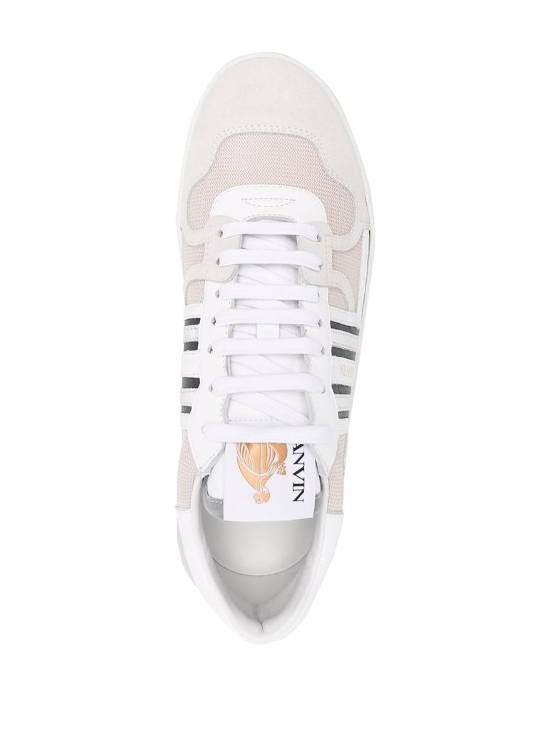 Lanvin Men's  White Leather Sneakers商品第4张图片规格展示