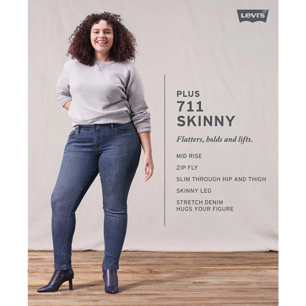 商品Levi's|Trendy Plus Size  711 Skinny Jeans,价格¥299,第5张图片详细描述