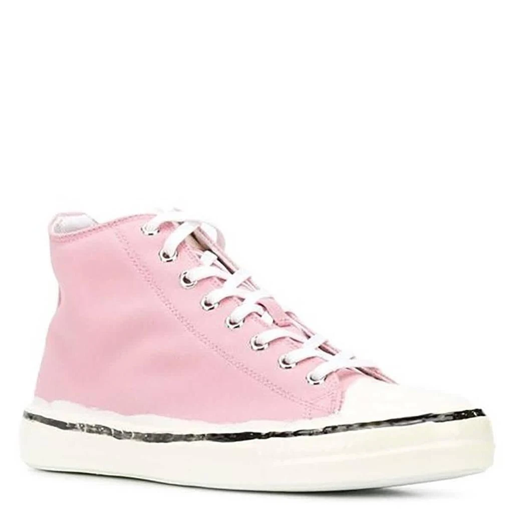 商品Marni|Ladies Pink Cotton Canvas High-top Sneakers,价格¥710,第2张图片详细描述