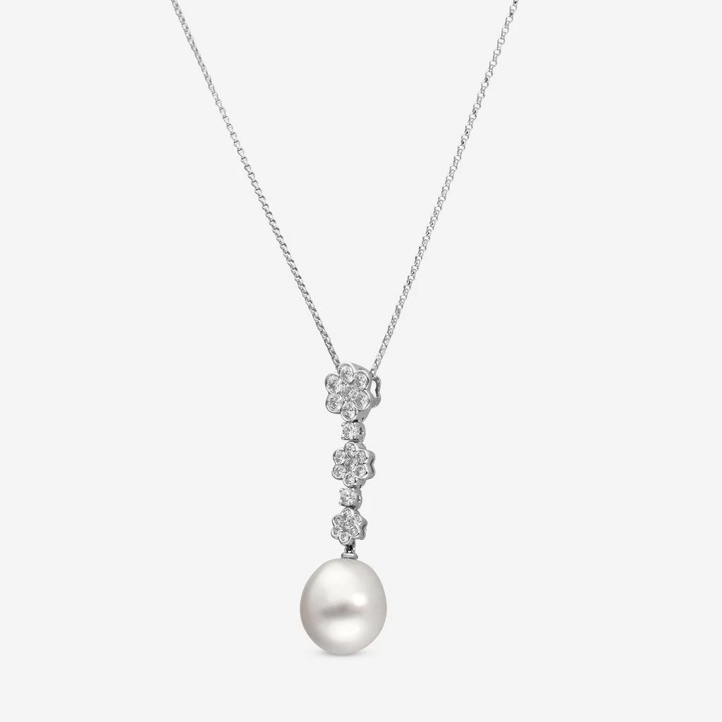 商品Assael|Assael 18K White Gold Diamond 1.14ct. Tw. And South Sea Pearl Pendant Necklace N4319,价格¥22431,第3张图片详细描述