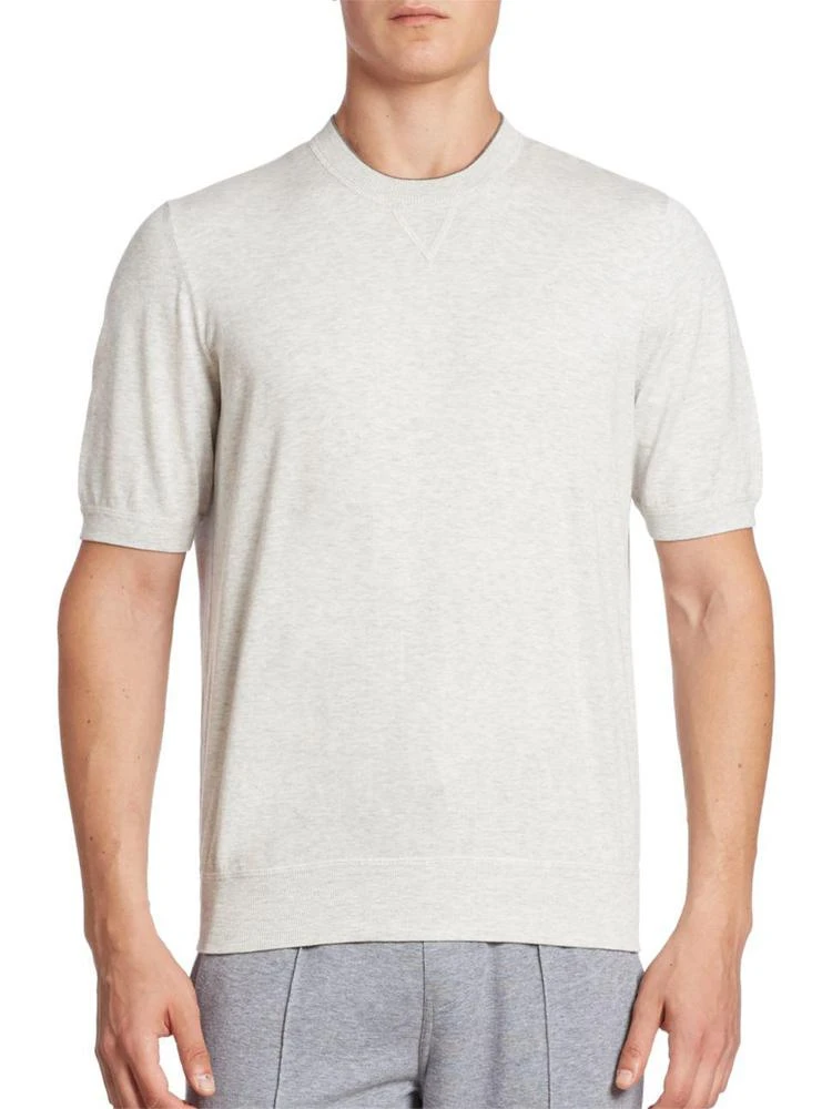 商品Brunello Cucinelli|Short Sleeve Athletic T-Shirt Sweater,价格¥1619,第1张图片