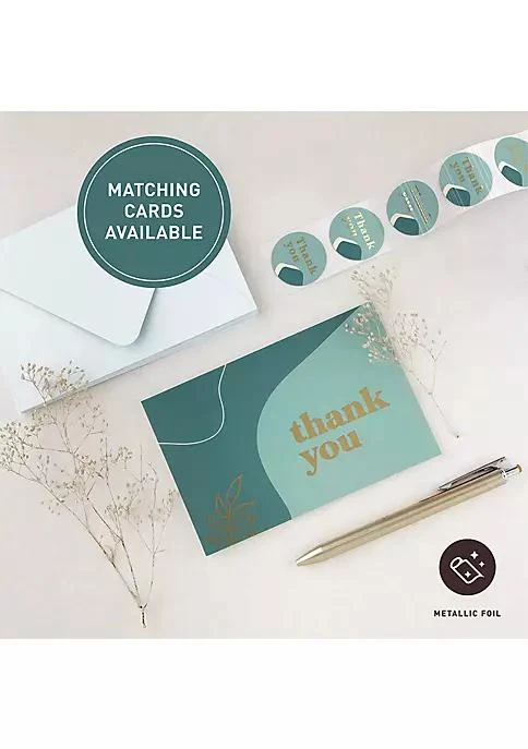 商品Rileys & Co.|Co. Thank You Stickers Roll 500 Count Gold Foil   Envelope Seals For Small Business Bubble Mailers Baby Shower Wedding Gift Cards Graduation Sage Green,价格¥76,第4张图片详细描述