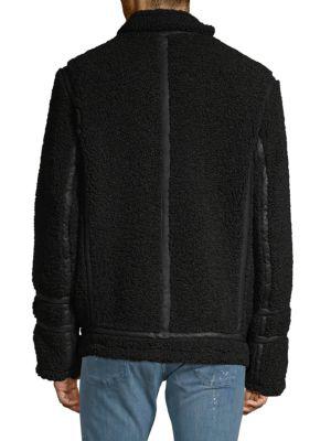Full-Zip Faux Shearling Jacket商品第3张图片规格展示