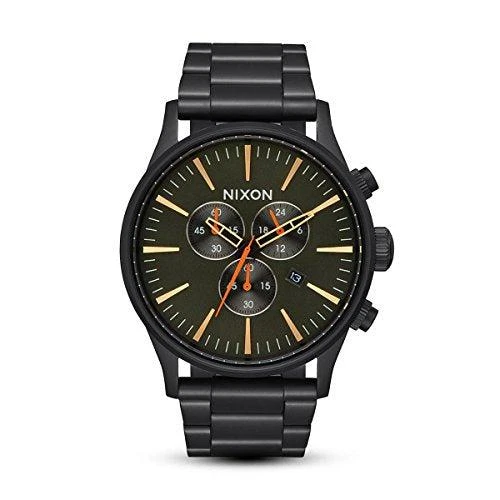 商品Nixon|Nixon Men's Bracelet Watch - Sentry Chrono Green & Black Dial | A3861032,价格¥782,第1张图片