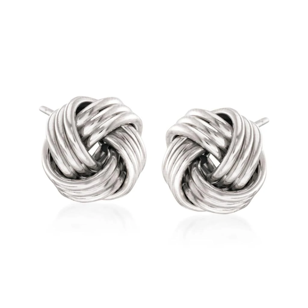 商品Ross-Simons|Ross-Simons 14kt White Gold Love Knot Stud Earrings,价格¥1494,第3张图片详细描述