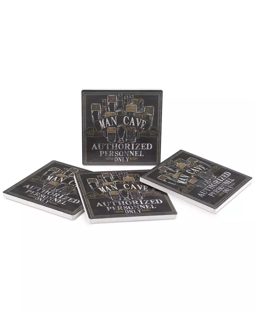 商品Thirstystone|Man Cave 4-Pc. Coaster Set,价格¥82,第1张图片