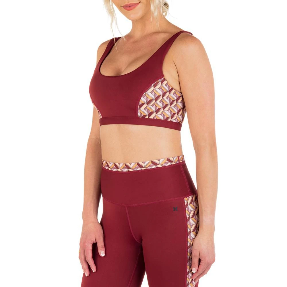 商品Hurley|Juniors' City Block Colorblocked Low-Impact Sports Bra,价格¥87,第3张图片详细描述