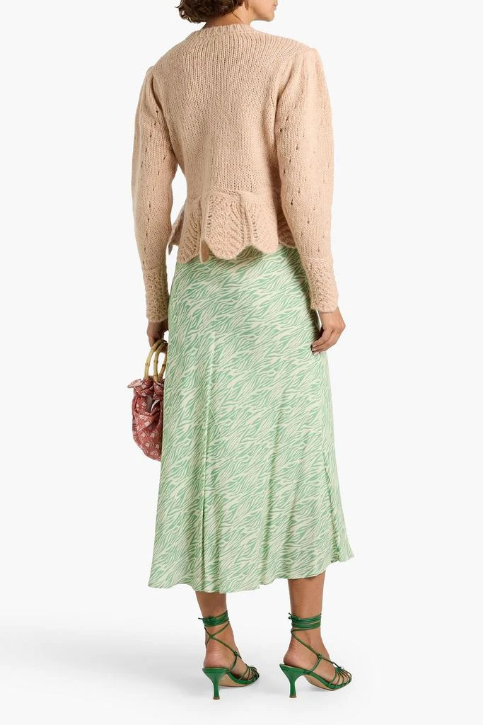 商品Farm Rio|Ruffled pointelle and cable-knit cardigan,价格¥702,第3张图片详细描述