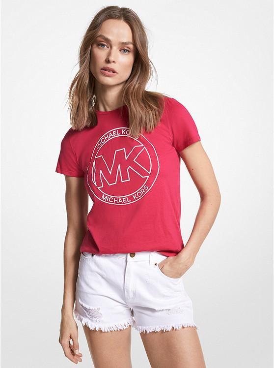 商品Michael Kors|Logo Charm Print Organic Cotton T-Shirt,价格¥543,第1张图片