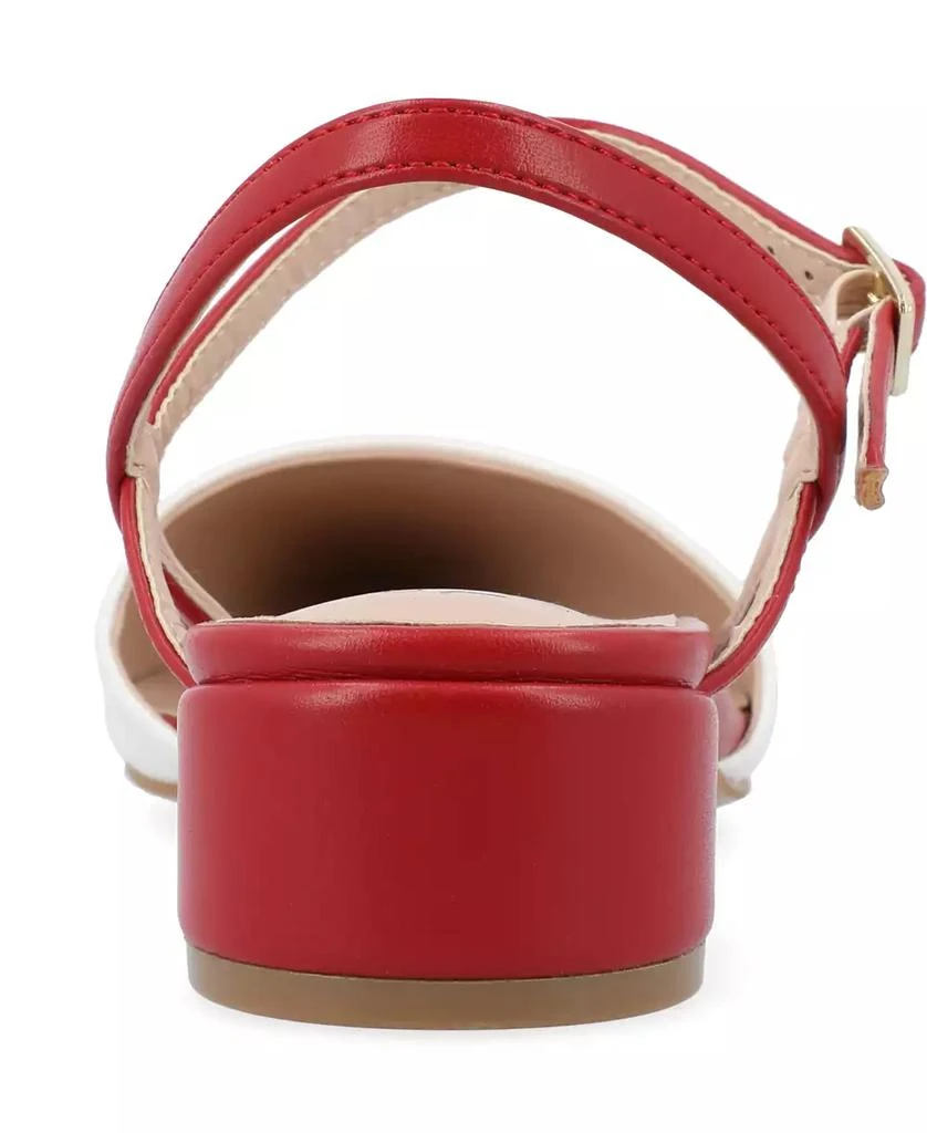 商品Journee Collection|Women's Brynn Block Heel Pointed Toe Flats,价格¥378,第3张图片详细描述