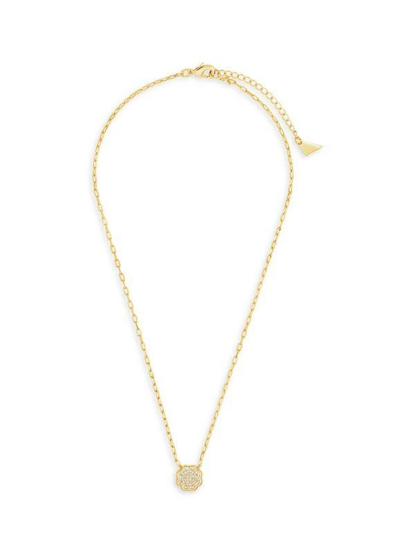 商品Sterling Forever|Raemy 14K Goldplated & Cubic Zirconia Pendant Necklace,价格¥311,第1张图片