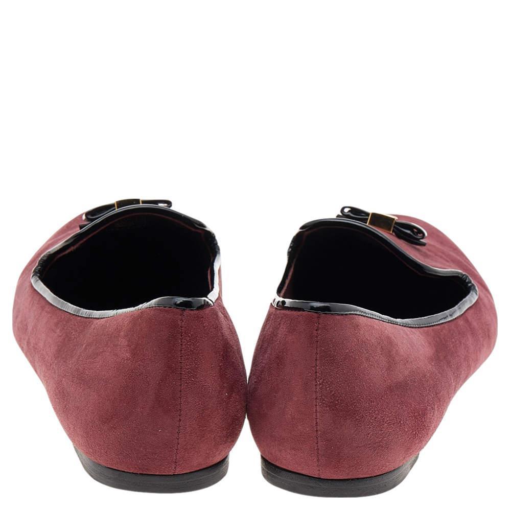 商品[二手商品] Tory Burch|Tory Burch Burgundy Suede Smoking Slippers Size 38.5,价格¥1162,第7张图片详细描述