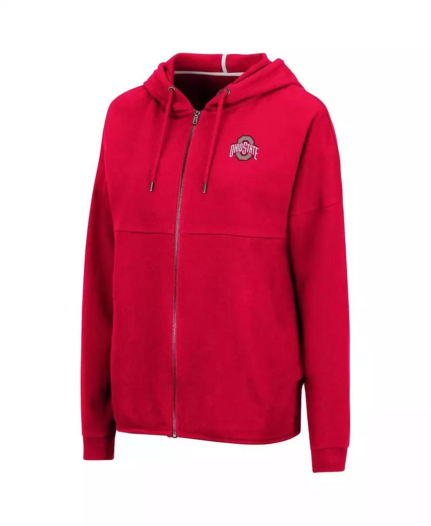 商品Colosseum|Women's Scarlet Ohio State Buckeyes Two-Hit Full-Zip Hoodie,价格¥413,第2张图片详细描述