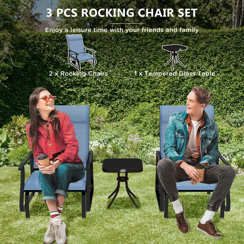 商品Streamdale Furniture|Streamdale Porch Glider Set with Tea Table Comfort and Style for Any Occasion,价格¥3783,第4张图片详细描述