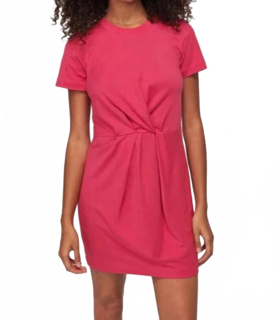 Fortuna Twisted T-Shirt-Kleid in Hibiskusrosa image 2