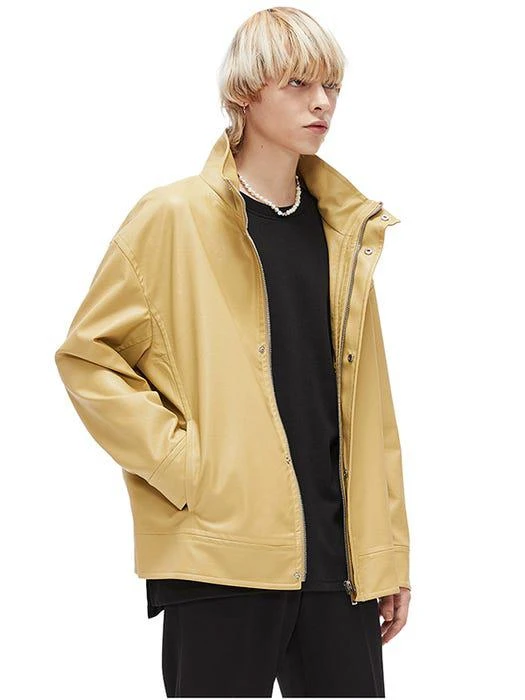 商品ADD|Cropped Leather Blouson Yellow,价格¥1390,第2张图片详细描述