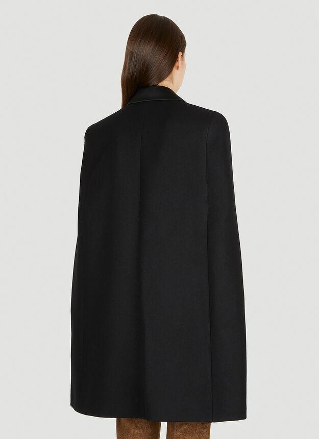 商品Yves Saint Laurent|Tuxedo Cape in Black,价格¥26411,第6张图片详细描述