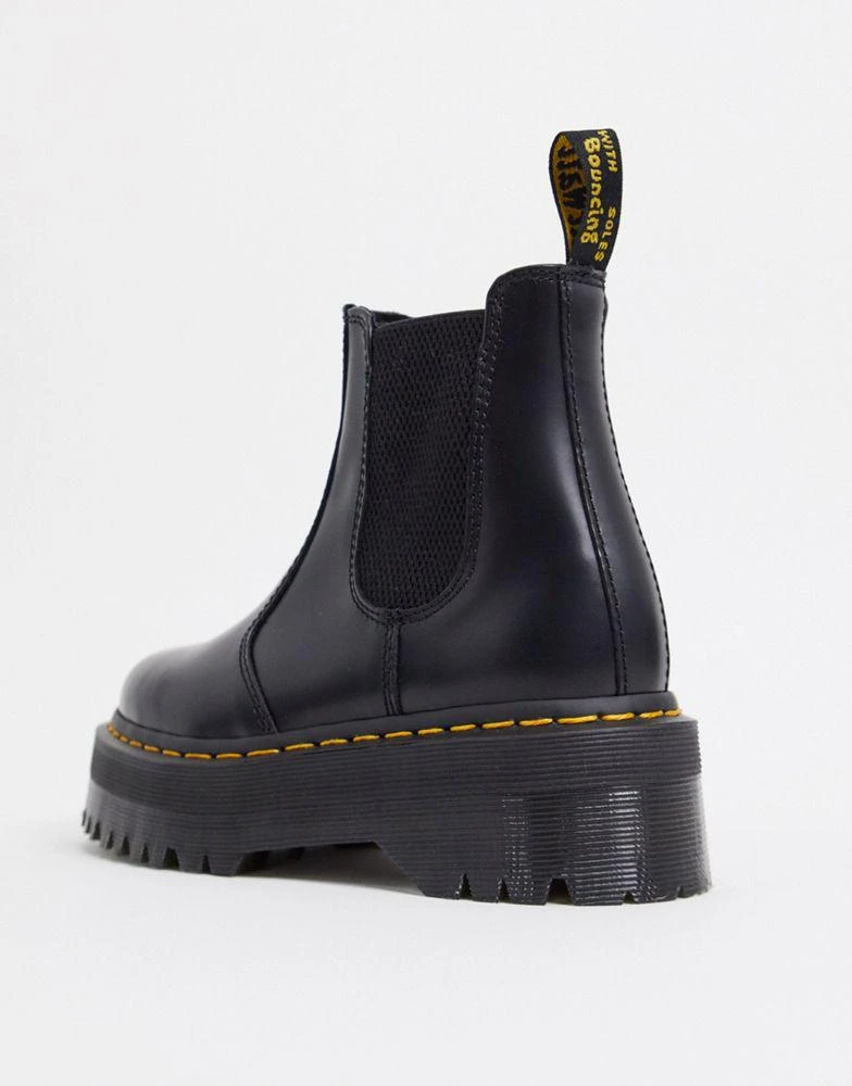 商品Dr. Martens|Dr Martens 2976 flatform chelsea boots in black,价格¥1732,第4张图片详细描述