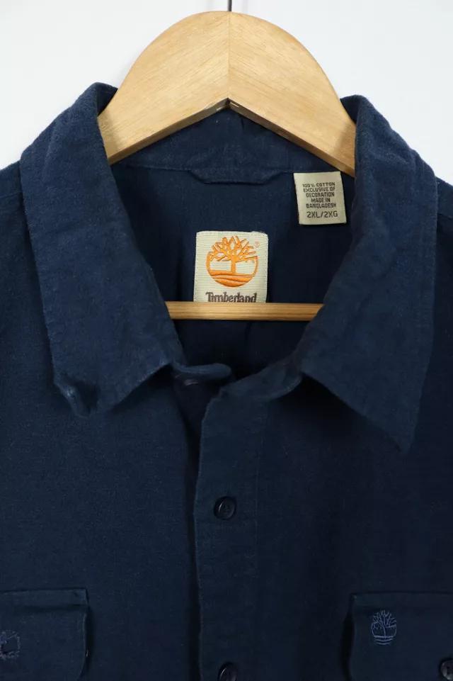 商品Timberland|Vintage Timberland Solid Navy Flannel Button-Down,价格¥506,第6张图片详细描述