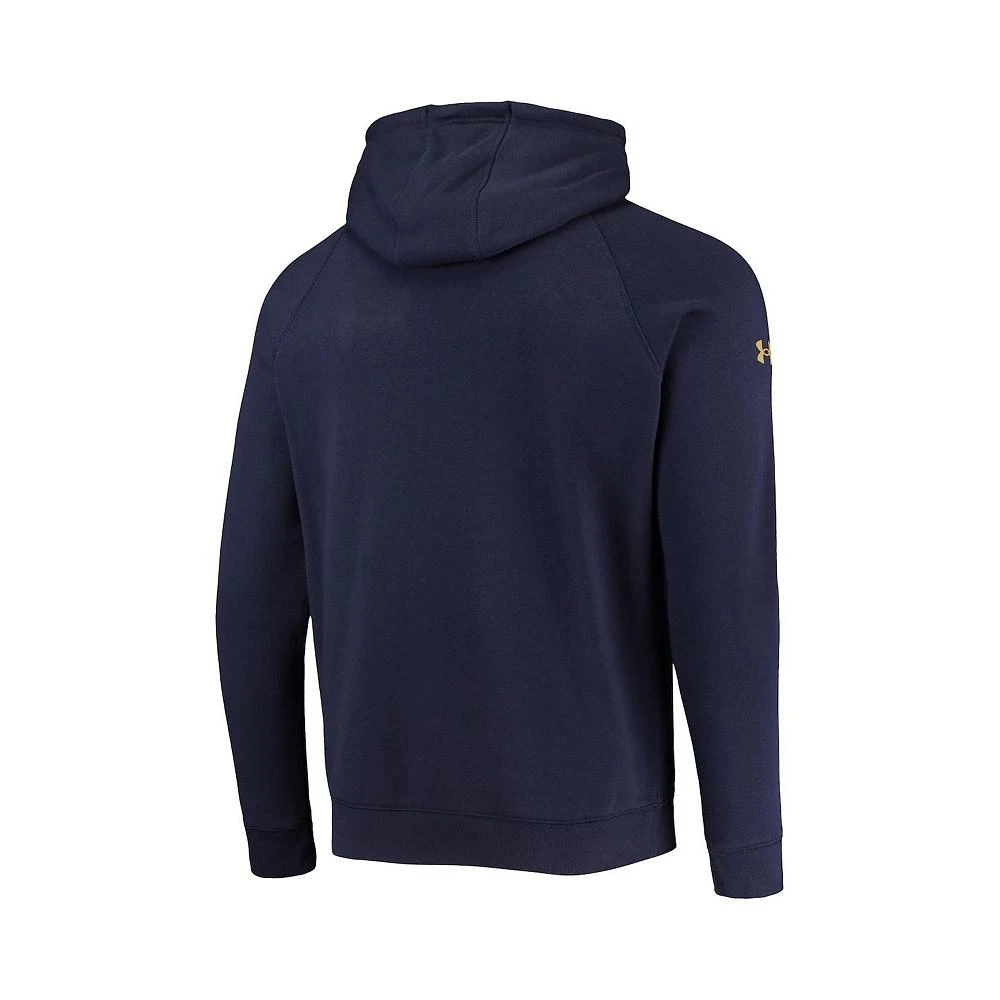 商品Under Armour|Men's Navy Notre Dame Fighting Irish 2021 Sideline Fleece Raglan Pullover Hoodie,价格¥561,第4张图片详细描述