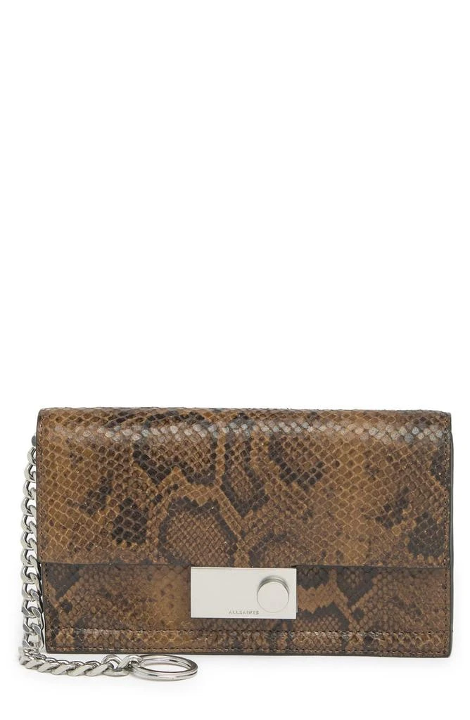 商品ALL SAINTS|Snakskin Print Leather Wallet,价格¥620,第1张图片