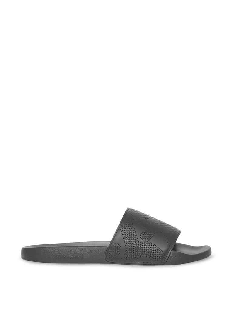 商品Burberry|Furley Tb Monogram Slide Black,价格¥4077,第1张图片