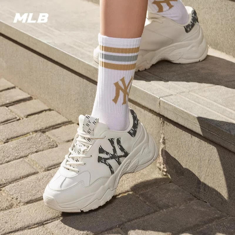 MLB官方虞书欣明星同款男女情侣新款复古老花增高老爹鞋 商品