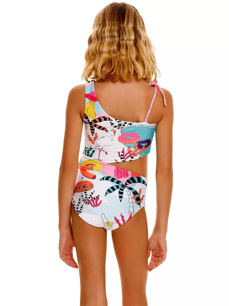 商品Agua Bendita|Little Girl's & Girl's Returning To The Roots Savanna One-Piece Swimsuit,价格¥300,第5张图片详细描述