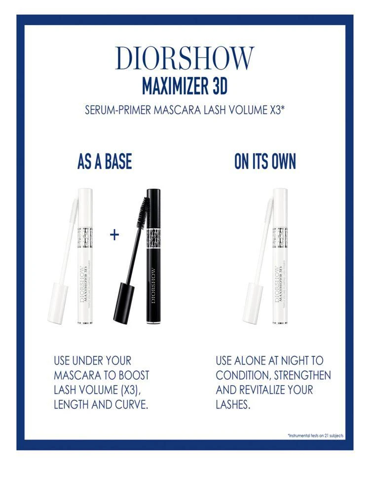 商品Dior|Diorshow Maximizer 3D Triple Volume Plumping Lash Primer,价格¥180,第2张图片详细描述