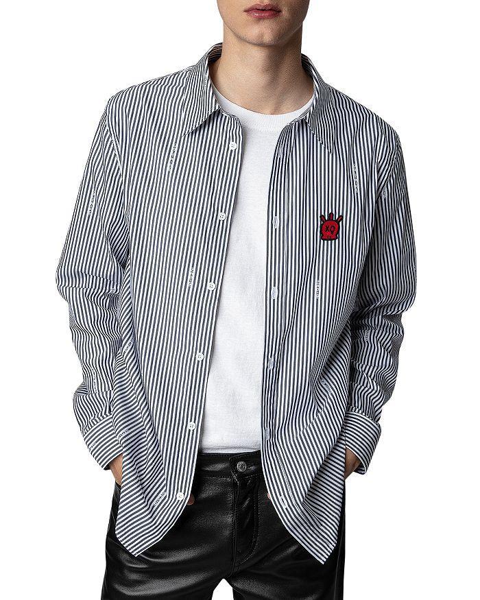 商品Zadig&Voltaire|Stan Striped Skull Shirt,价格¥1067,第3张图片详细描述