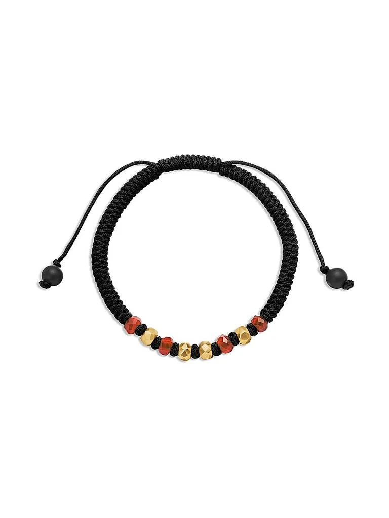 商品David Yurman|Fortune Woven Black Nylon Bracelet with Black Onyx and 18K Yellow Gold,价格¥5881,第3张图片详细描述