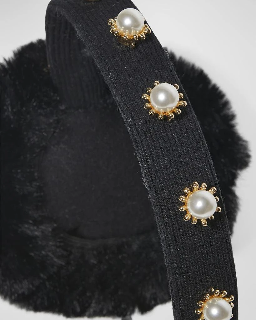 商品Lele Sadoughi|Pearly Starburst Faux-Fur Earmuffs,价格¥972,第2张图片详细描述